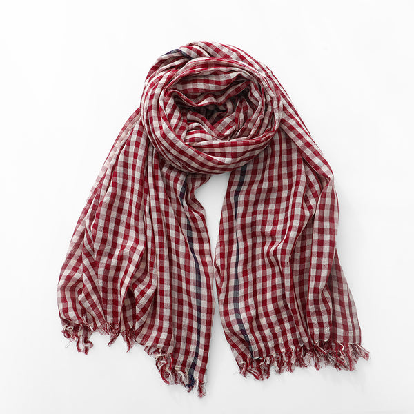 Bufanda Cuadros Algodón Ligera Unisex - Image 6
