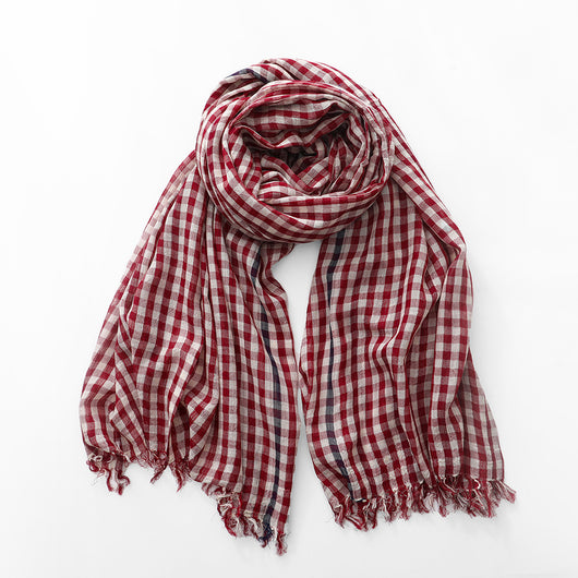 Bufanda Cuadros Algodón Ligera Unisex - Image 6