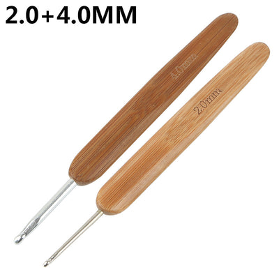 Herramienta de Ganchillo de Bambú Carbonizado para Tejido Manual DIY - Image 17