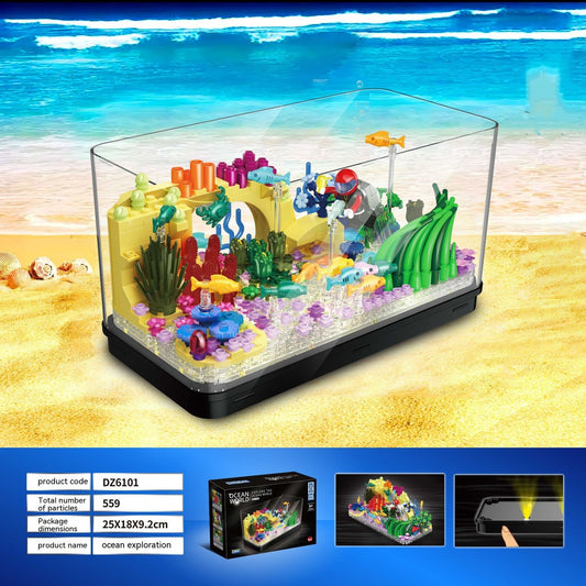 Bloques Constructores de Acuario Luminoso con Adornos Decorativos - Image 2