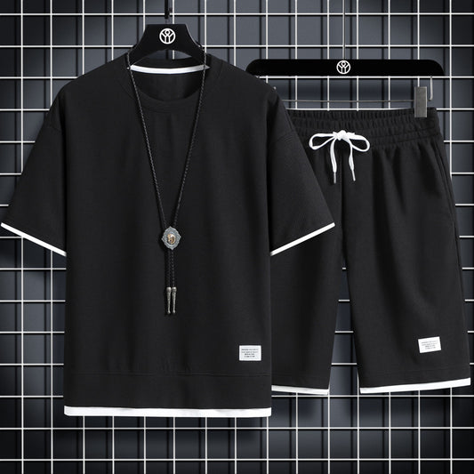 Conjunto Deportivo de Verano para Hombre - Camiseta y Pantalones Casuales