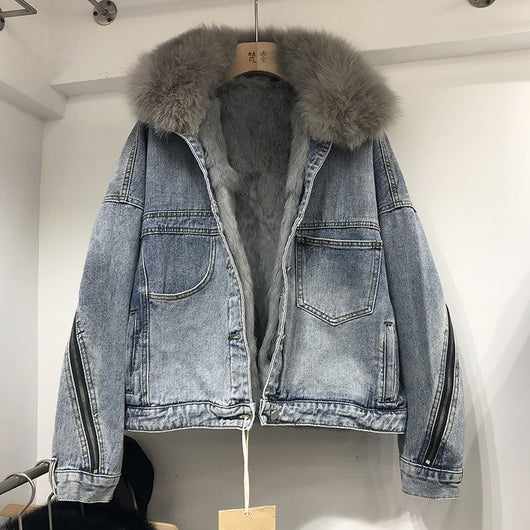 Chaqueta Denim Suelta Interior para Mujer - Image 6