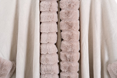 Abrigo de Punto Oversized con Cuello de Conejo Artificial - Image 5