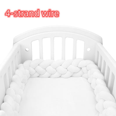 Protectores de Cuna Trenzados Alargados con Almohada Decorativa - Image 47
