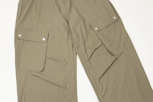 Pantalones Cargo Overol con Cordón Ajustable - Estilo Urbano Holgado para Hombre - Image 13