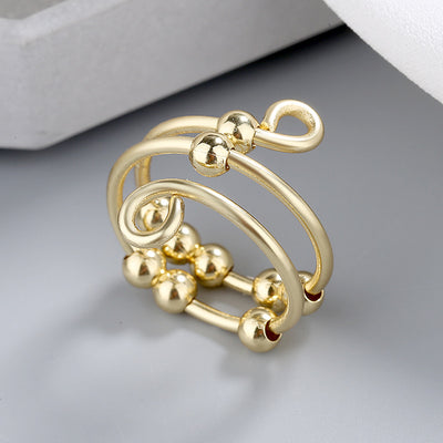 Anillo Antiestrés Doble Capa Ajustable con Retención de Color - Image 17