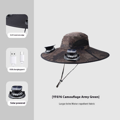Gorra de Sombra Solar con Ventilador para Hombre - Ideal para Montaña y Pesca - Image 8