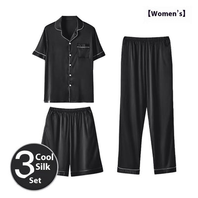 Pijama de Seda Helada para Hombre - Conjunto de Tres Piezas - Image 13