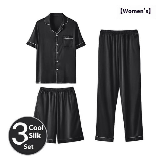 Pijama de Seda Helada para Hombre - Conjunto de Tres Piezas - Image 13