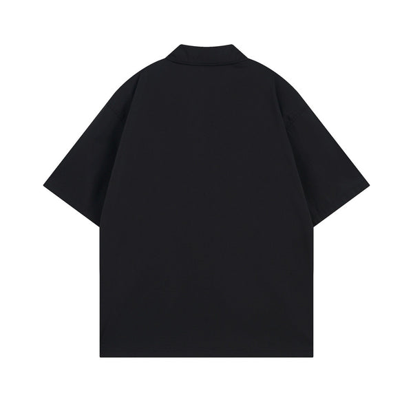 Camisa de Manga Corta con Estampado Abstracto para Hombre