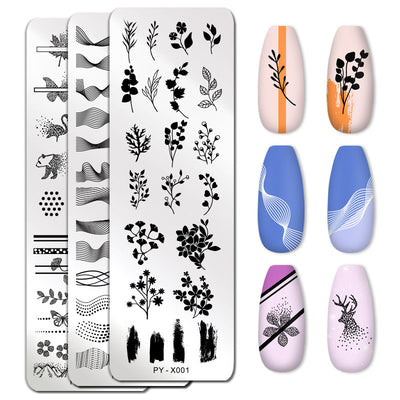Placa de Acero para Estampado de Uñas con Película Azul - Plantilla de Transferencia - Image 2