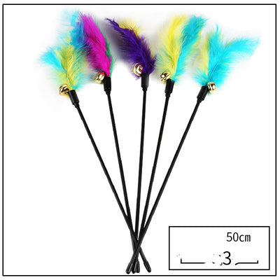 Juguete Interactivo para Gatos con Campana y Plumas - Resistente al Mordisco - Image 3