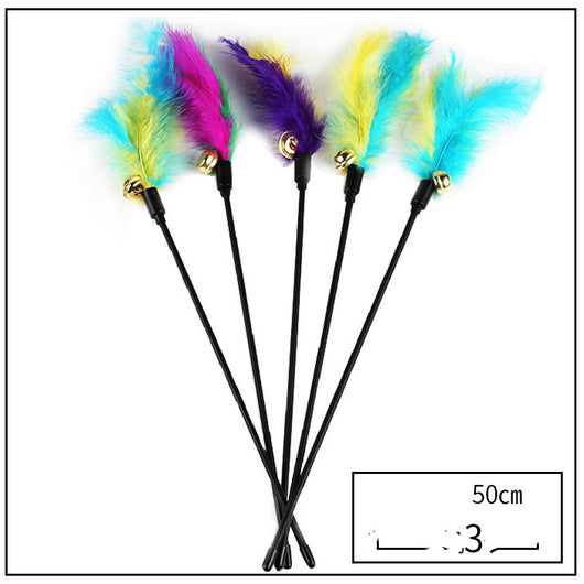 Juguete Interactivo para Gatos con Campana y Plumas - Resistente al Mordisco - Image 3