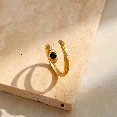 Anillo Serpiente Chapado en Oro 18K Acero Inoxidable - Image 3