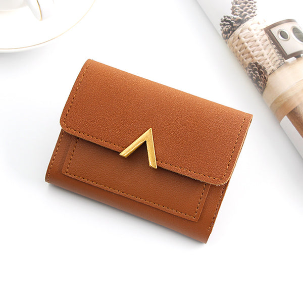 Billetera Corta Dorada V para Mujer - Diseño Bronze Gold Elegante - Image 3