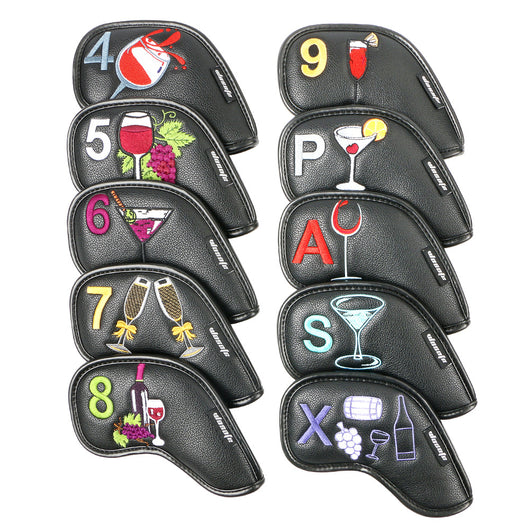 Funda Protectora Premium para Hierros de Golf con Diseño Patrón Vino - Image 4