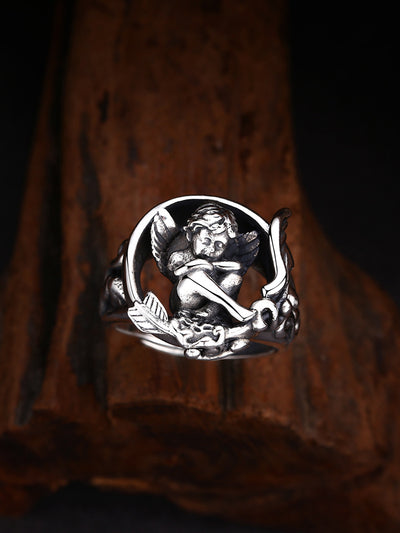 Anillo de Plata 925 Cupido Ángel Ajustable - Image 8