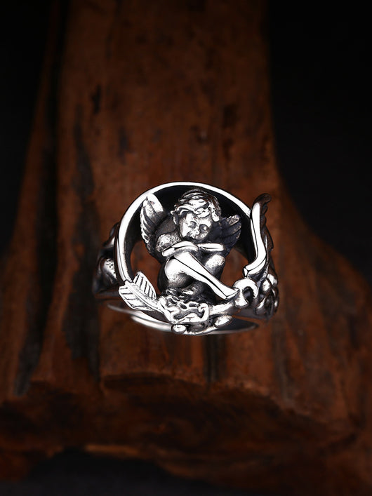 Anillo de Plata 925 Cupido Ángel Ajustable - Image 8