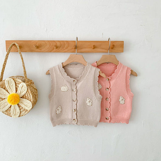 Chaleco Cardigan Infantil con Estampado de Conejitos - Image 21