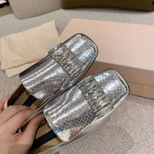 Mocasines Planos Versátiles con Punta Cuadrada y Talón Flexible para Mujer - Image 4