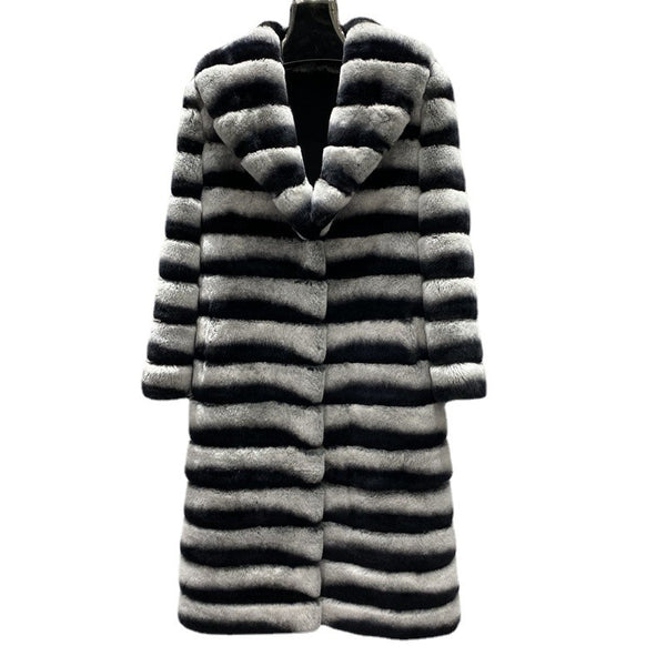 Chaqueta de Piel Minimalista con Cuello de Pie