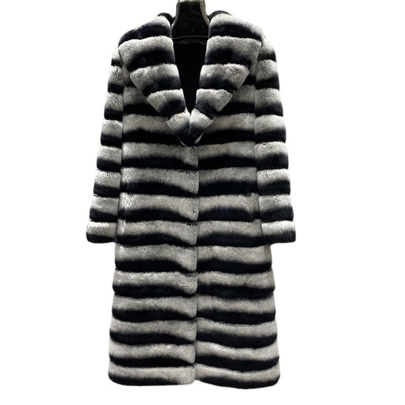 Chaqueta de Piel Minimalista con Cuello de Pie