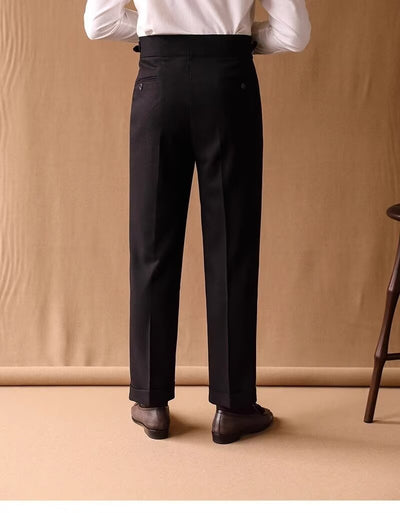 Pantalones de Invierno Rectos Cintura Alta para Hombre con Hebillas Parisinas - Image 37