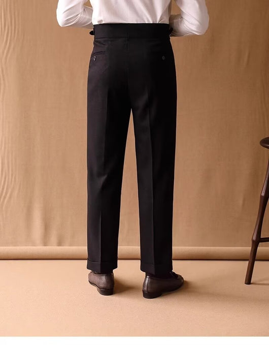 Pantalones de Invierno Rectos Cintura Alta para Hombre con Hebillas Parisinas - Image 37