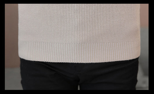 Suéter Tejido Cuello Redondo Estilo Coreano para Hombre - Image 6