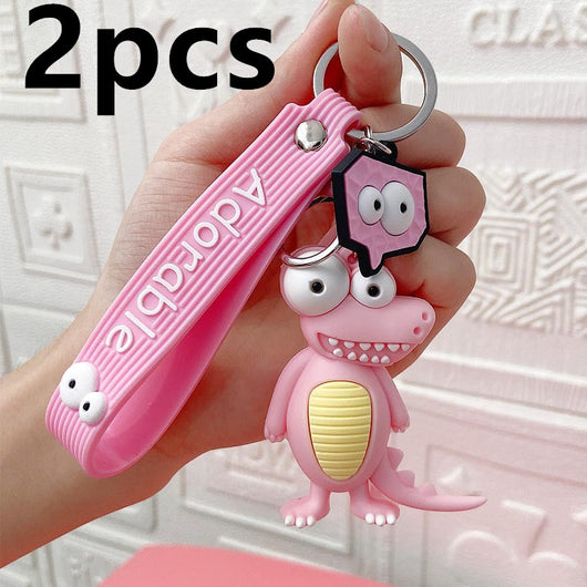 Llavero Adorable Elefante y Vaca de Ojos Grandes - Colgante Kawaii de Resina Epoxi - Image 32