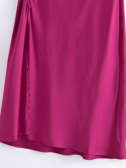 Vestido Elegante con Tirantes Ajustables y Detalles de Abertura - Image 12