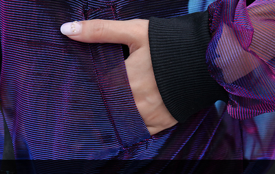 Chaqueta Beisbolera Suelta con Cintas para Mujer - Image 9
