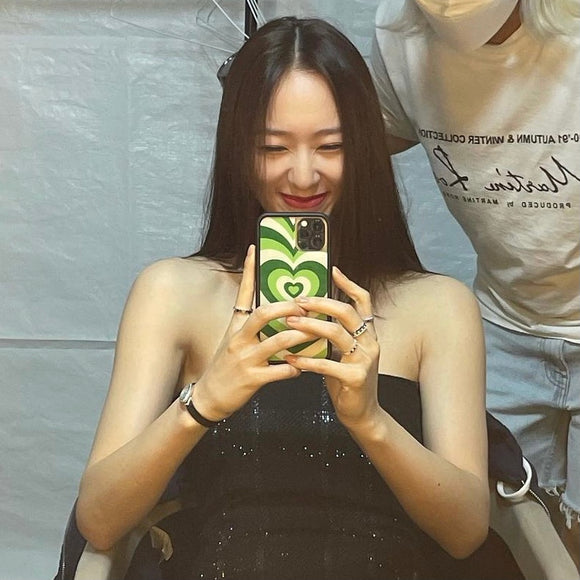Funda de Vidrio para Celular Amor Verde