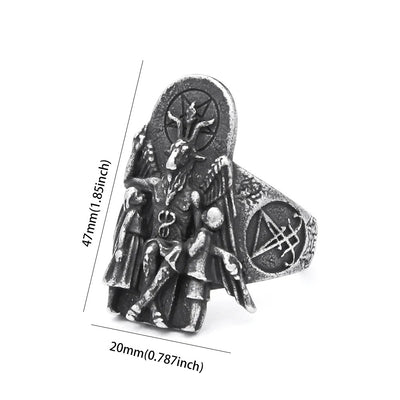Anillo de Acero Inoxidable Estilo Punk para Hombre Steel Warrior - Image 7
