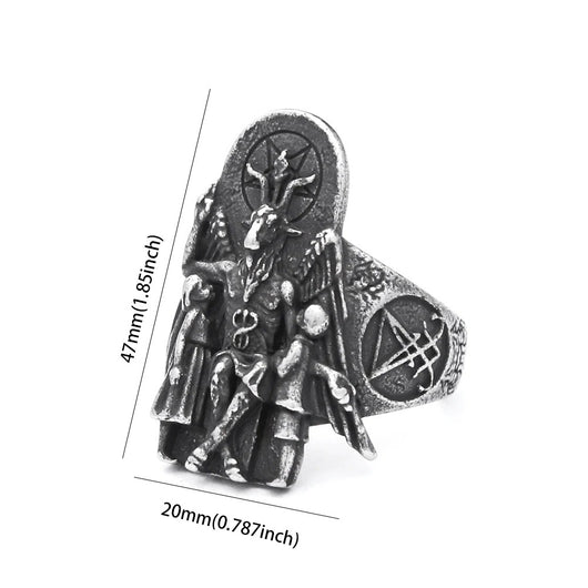 Anillo de Acero Inoxidable Estilo Punk para Hombre Steel Warrior - Image 7
