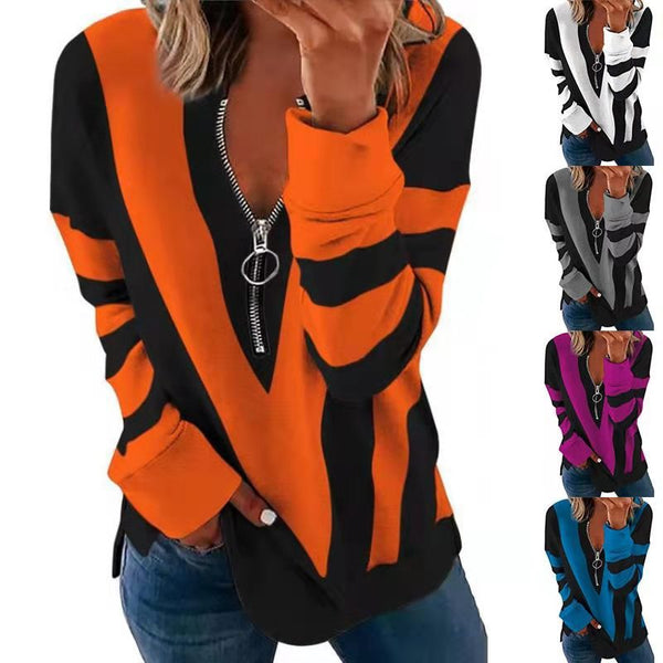 Sudadera Personalizada con Cierre V-Neck de Manga Larga