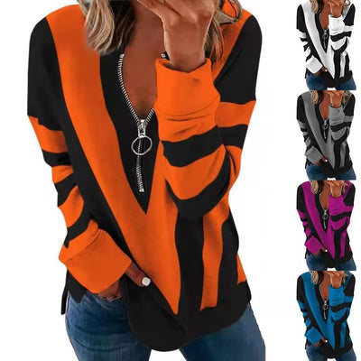 Sudadera Personalizada con Cierre V-Neck de Manga Larga