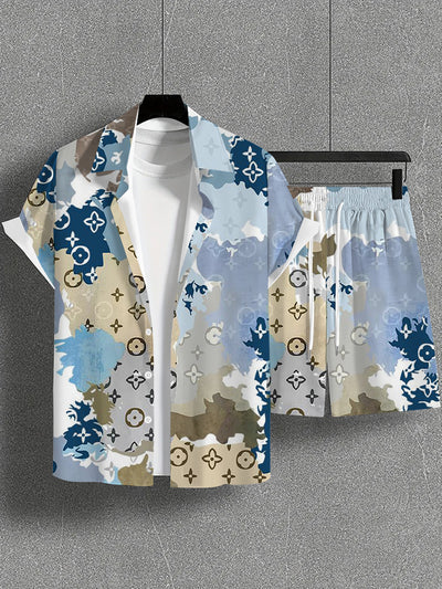 Camisa Casual de Manga Corta con Estampado Salvaje para Hombre - Image 15