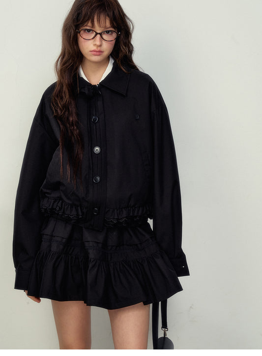 Chaqueta de Encaje Elegante con Detalles de Pastelería para Mujer - Image 2
