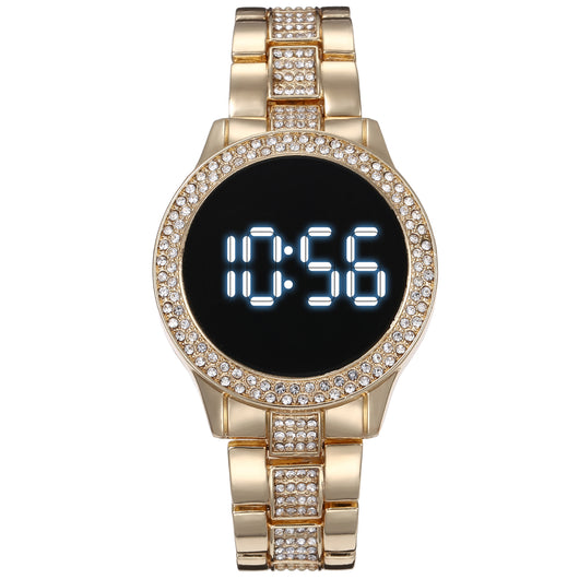 Reloj Deportivo LED Resistente al Agua con Doble Fila de Diamantes - Image 4