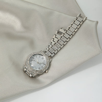 Reloj de Diamantes Digitales con Números Romanos y Brillantes para Mujer - Image 16