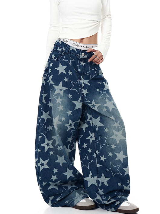 Jeans Machete Estampado Retro Americano con Diseño Desgastado - Image 8
