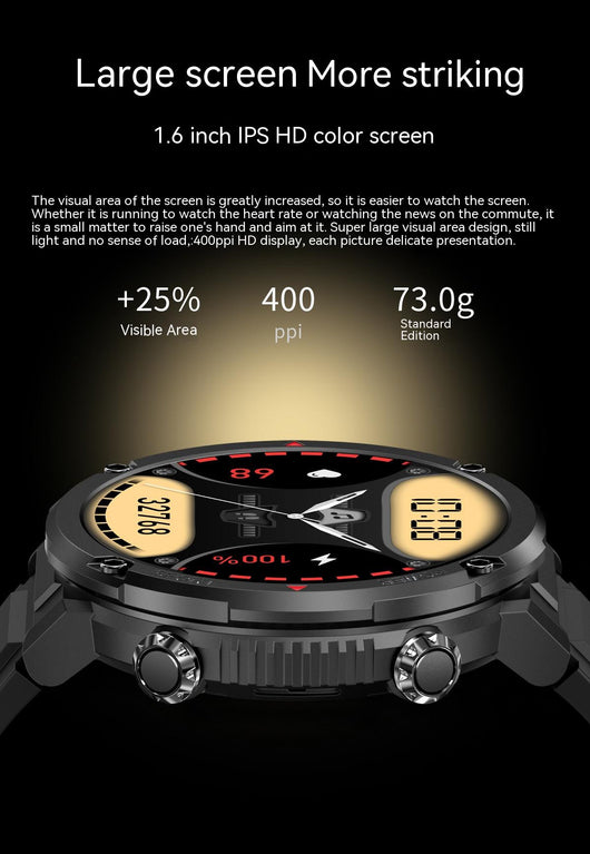Reloj Inteligente Deportivo con Pantalla Grande HD - Monitor de Frecuencia Cardíaca y Presión Arterial - Image 10