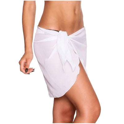 Vestido Playero Corto de Gasa con Transparencia Elegante - Image 6