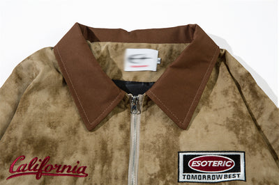 Chaqueta Suelta Oversize con Cuello Solapa y Teñido Tie-Dye - Image 11