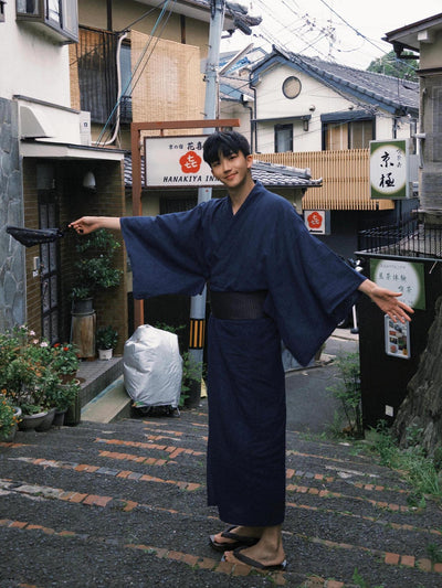 Yukata Japonés de Verano para Hombre - Ropa de Descanso Tradicional - Image 10