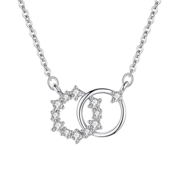 Collar Doble Anillo Copo de Nieve en Plata Esterlina S925 - Image 5