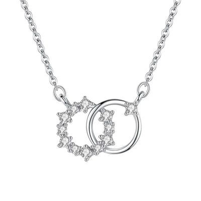Collar Doble Anillo Copo de Nieve en Plata Esterlina S925 - Image 5