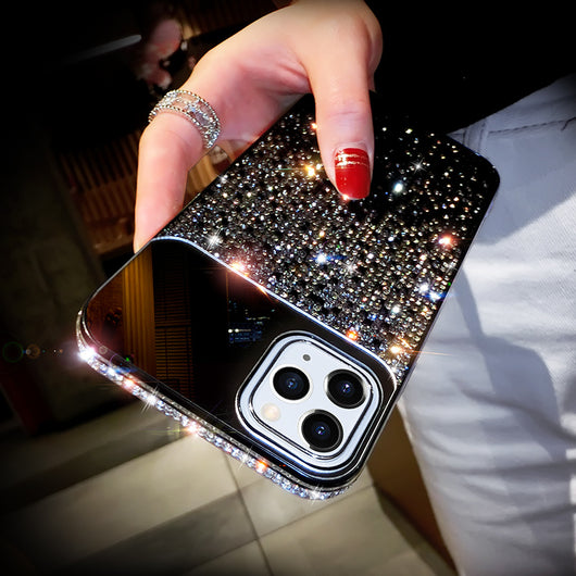 Funda Espejo para Teléfono con Diseño Punk Degradado y Cristales Brillantes - Image 8