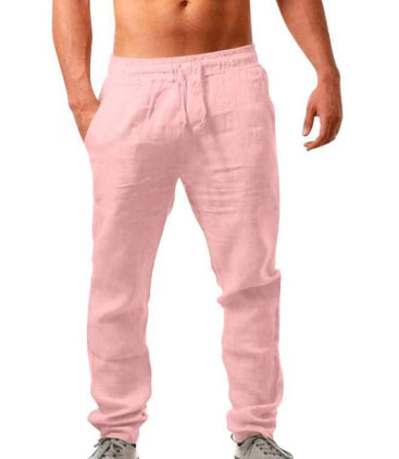 Pantalones Deportivos Holgados de Algodón y Lino Transpirables - Image 9
